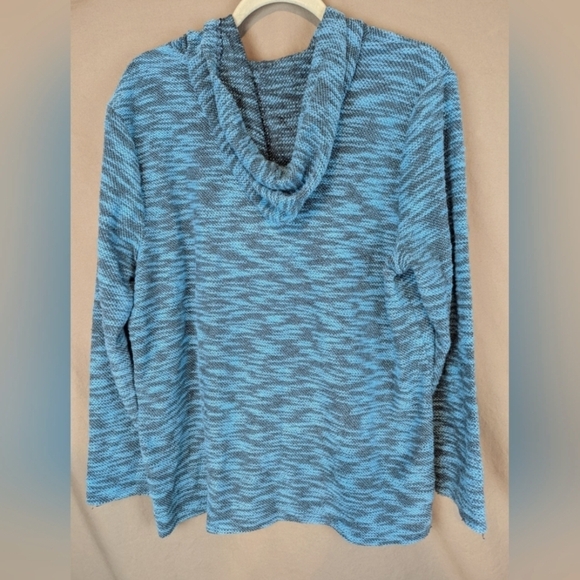 Weekends by Chico's tunic style hoodie size 2(large) in teal - Picture 2 of 10